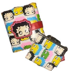 Y2K Vintage Betty Boop trifold wallet and coin purse pouch